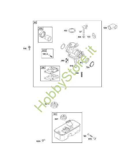 E - Carburatore, alimentazione carburante B&S - 09 €¦ 09D902-2096-B1 brand Stihl